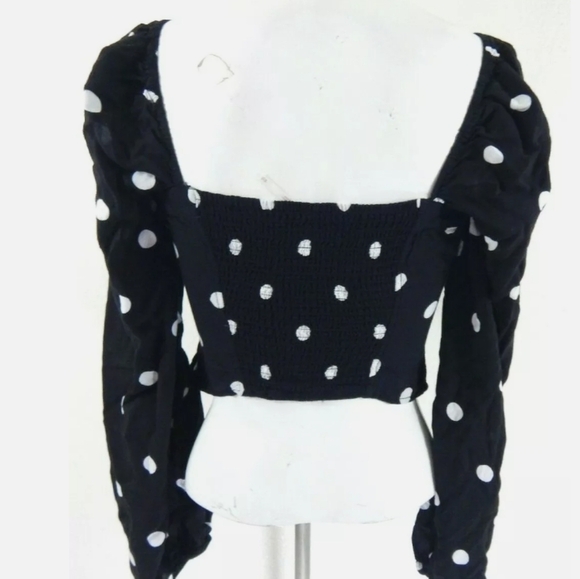 Free People Be My Lover Polka Dot Cropped Top - Picture 3 of 4